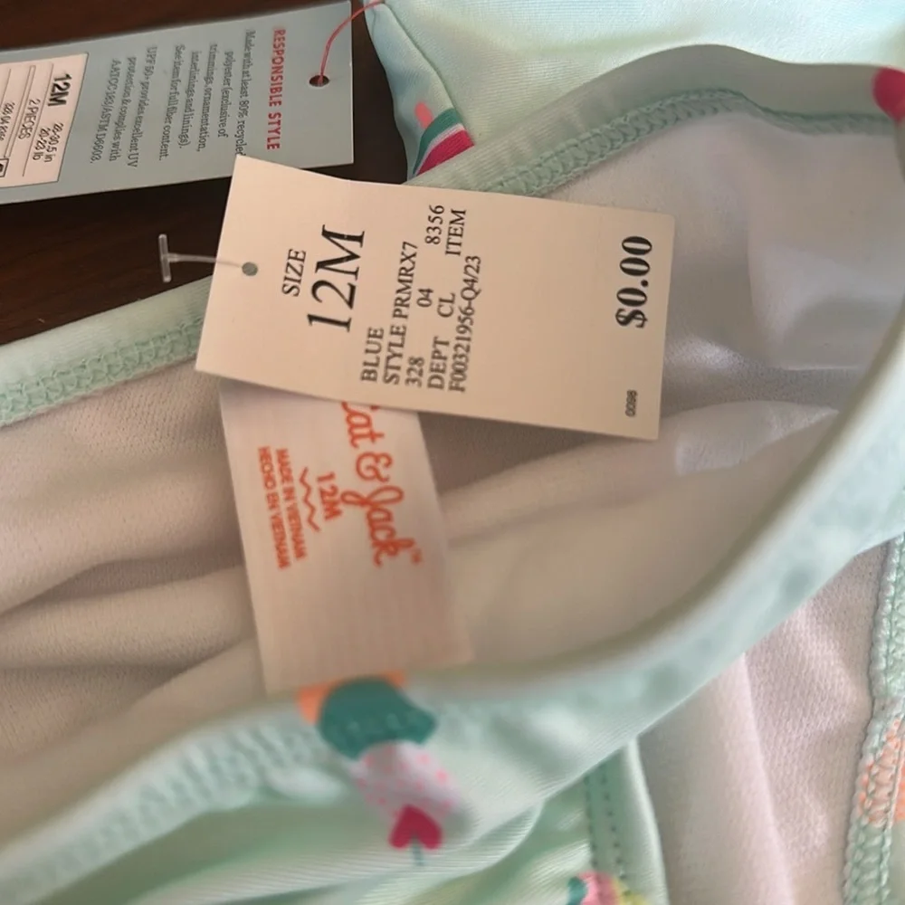 Cat Jack BABY 2 Piece Swim Suit - Size 12 months